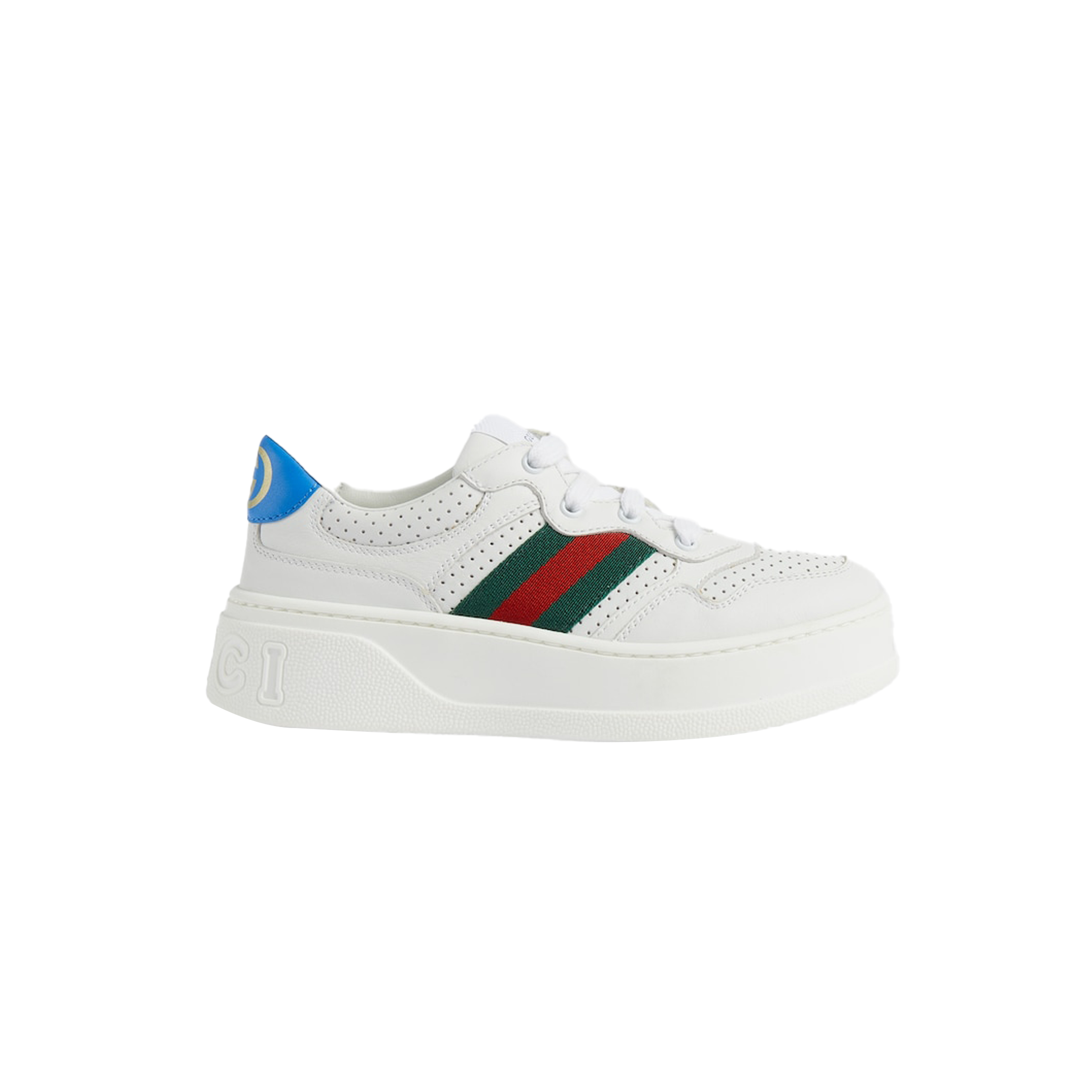 GUCCI CHILDREN'S LEATHER TRAINER WITH WEB 702916 GUCCI CHILDREN'S LEATHER TRAINER WITH WEB 702916